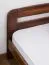 Single bed / guest bed solid pine walnut A5, incl. slatted frame - dimensions 90 x 200 cm