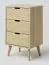 Chest of Drawers Solid Pine Wood Natural Aurornis 28 | Modern Design | 84 x 50 x 40 cm