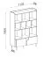 Shelf | color: cashmere / Alba walnut | bookcase | 1 revolving door | 1 drawer | 10 compartments | 113 x 42 x 160 cm | push-to-open function