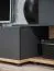 Stylish Wall Unit Kinn 03 | Anthracite & Oak Artisan | 145 x 240 x 40 cm | LED Lighting | Push-to-Open