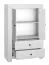 Chest of drawers Sastamala 05, Colour: Silver Grey - Measurements: 139 x 92 x 42 cm (H x W x D), with 2 doors, 2 drawers and 2 shelves