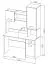 Desk with cabinet extension Fafe 20, Colour: Oak Riviera / White - Measurements: 195 x 125 x 53 cm (H x W x D).