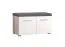 Bench with Storage Kove 03 | Oak Grey & White High Gloss | 2 Compartments | Upholstered Seat | 45 x 79 x 35 cm | Modern Design