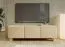 TV base unit | 3 tilt doors | color: Vicenza oak | push-to-open function | 150 x 38 x 47 cm | 3 compartments | ABS edges | wooden legs | TV board