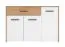 Sideboard with 3 Doors Brus 04 | Artisan Oak & White | 1 Drawer | 4 Compartments | ABS Edges | 80.5 x 119 x 33 cm | Living Room Storage