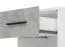 Set of 2 Brus 13 Bedside Cabinets | White & Concrete | 1 Drawer | ABS Edges | 42 x 42 x 33 cm
