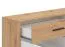 Sideboard with 3 Doors Brus 04 | Artisan Oak & White | 1 Drawer | 4 Compartments | ABS Edges | 80.5 x 119 x 33 cm | Living Room Storage