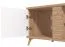 Sturdy Coffee Table with Two Doors | Baka 04 | Three Compartments | Oak Artisan & White High Gloss | 54 x 120 x 60 cm | Modern Design