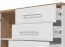 Chest of Drawers with Four Drawers | White High Gloss & Oak Artisan | 1 Door, 2 Compartments | 87 x 108 x 40 cm | ABS Edge