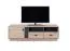 Modern TV cabinet with two drawers Niel 06, color: oak / anthracite - Dimensions: 45 x 155 x 40 cm (H x W x D)