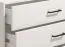 Modern White Chest of Drawers Sabas 08 | 4 Drawers | Black Handles & Legs | ABS Edge | 90 x 93 x 40 cm | Living Room Storage