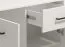 Modern White Chest of Drawers Sabas 05 | 1 Drawer, 2 Doors | Black Handles & Legs | 90 x 93 x 40 cm