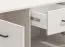 Modern Chest of Drawers Sabas 03 | 3 Doors, 1 Drawer, 6 Compartments | Cashmere & Black | 90 x 138 x 40 cm
