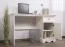 Desk Gyronde 31, solid pine wood wood wood wood wood wood, White lacquered - 77 x 130 x 53 cm (H x W x D)