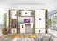 Youth Wall Unit Garian 12 | Oak/White/Grey | 53 x 120 x 32 cm | Modern Storage Solution