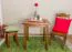 Solid Pine Table | Oak Color | 70 x 70 cm | Rectangular | Sturdy & Modern | Easy Assembly