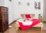 Youth bed / futon bed made of oiled solid oak wood Wooden Nature 01, mattress size: 140 x 200 cm, with headboard, frame thickness 25 mm