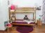 Bunk Bed for Children Solid Pine Oak Look A16 | 90 x 200 cm | Divisible, Slatted Frames Included