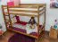 Bunk Bed for Children Solid Pine Oak Look A16 | 90 x 200 cm | Divisible, Slatted Frames Included