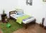 Single bed / guest bed solid pine walnut A5, incl. slatted frame - dimensions 90 x 200 cm