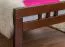 Children's bed / youth bed "Easy Premium Line" K8, solid beech wood, dark brown lacquered - Dimensions: 90 x 190 cm