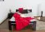 Single bed/ guest bed "Easy Premium Line" K4, 120 x 200 cm solid beech wood chocolate brown lacquered