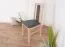 Classic Upholstered Dining Chair | Black Cover | Beech Wood Oak Look | Seat Height 47 cm | Durable Construction