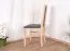 Classic Upholstered Dining Chair | Black Cover | Beech Wood Oak Look | Seat Height 47 cm | Durable Construction