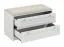 White Storage Bench Ersigen 05 | 2 Wide Drawers | Golden Handles | Velvet Upholstery | 52 x 90 x 40 cm