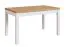 Sturdy extendable dining table Temerin 35, oak gold craft / white matt, 135-175 x 80 cm, easy to combine, suitable for any dining room, easy to assemble