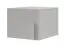 Top unit for one-door wardrobe Edegem 05 | 50 x 61 x 40 cm | color: platinum grey | ABS edges | 1 door | 1 compartment