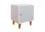 Youth room - Nightstand Syrina 14, Color: White / Blue - Dimensions: 72 x 54 x 45 cm (H x W x D)