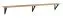 Suspended Wall Shelf Kastav 24 | Oak / Black | 20 x 174 x 22 cm | Modern Floating Rack
