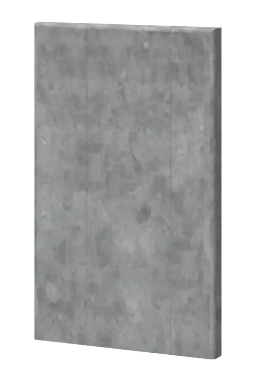 Wall panel for double bed Papauta Left, Colour: Grey - Measurements: 105 x 65 x 7 cm (H x W x D).