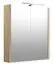 Bathroom - Mirror cabinet Bidar 06, Colour: Oak - 65 x 60 x 12 cm (H x W x D)