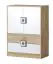 Chest of drawers Fabian 09, Colour: Oak Light brown / White / Grey - 110 x 80 x 40 cm (h x w x d)