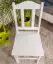 Chair pine solid wood white lacquered Junco 247 - Dimension 95 x 44 x 46 cm