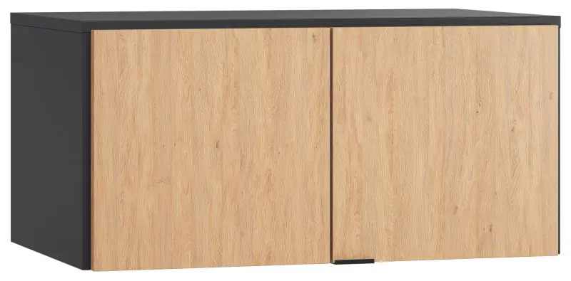 Attachment for two doors wardrobe Leoncho 39, Colour: Black / Oak - Measurements: 45 x 93 x 57 cm (H x W x D)