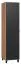 Leoncho 12 Hinged Door Wardrobe | Oak / Black | 195 x 47 x 57 cm | Soft Close | LED Lighting