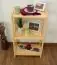Low 3-Tier Shelving Unit Junco 57D, solid pine, clearly varnished - H86 x W50 x D30 cm