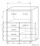 Kerowagi 23 chest of drawers, colour: Sonoma oak - Measurements: 125 x 100 x 41 cm (H x W x D)