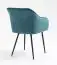 Chair Maridi 252, Colour: Turquoise - Measurements: 81 x 57 x 61 cm (H x W x D)