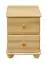 2 Drawer Bedside table Junco 154, solid pine wood, clearly varnished – H55 x W40 x D42 cm