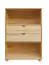 Low 120cm Drawer Standard Bookcase Junco 48C, solid pine wood, clearly varnished - H120 x W60 x D42 cm