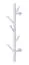 Coat hook rail Madina 45, Colour: White - Measurements: 63 x 13 x 19 cm (H x W x D)
