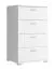 Narrow chest of drawers with four drawers Lowestoft 07, Colour: White - Measurements: 85 x 50 x 40 cm (H x W x D).