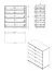 Modern White Chest of Drawers Pecini 01 | 5 Spacious Drawers | Black Handles & Legs | 95 x 90 x 40 cm | Living Room Storage