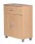 Small chest of drawers, color: beech / grey - Dimensions: 75 x 60 x 30 cm (H x W x D), versatile use