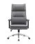 Gray Office Chair Tawi 03 | 360° Swivel | Height Adjustable | High Backrest | Faux Leather | 109-117 x 49 x 71 cm