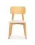 Dining Chair with Upholstered Seat | Oak & Beige Bouclé | Easy-Care & Pet-Friendly | 47 x 50 x 80 cm